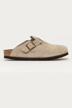 Birkenstock Semišové pantofle Boston dámské