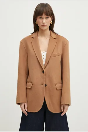 ANINE BING Vlněné sako Quinn Blazer barva
