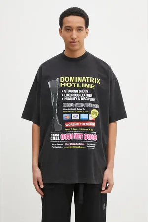Vetements Bavlněné tričko Dominatrix Hotline Oversized barva