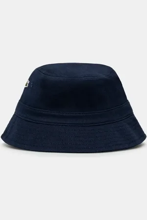 Lacoste Bavlněný klobouk tmavomodrá barva