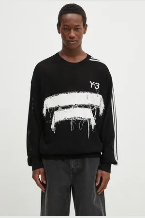 Y-3 Svetr Graphic Knit Crew pánský