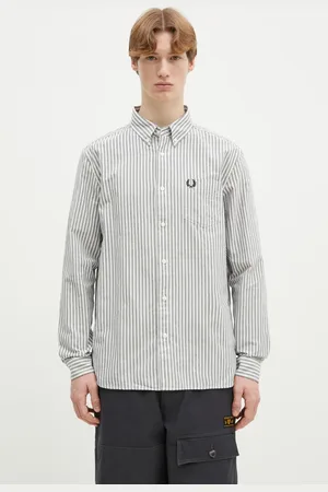 Fred Perry Bavlněná košile tmavomodrá barva