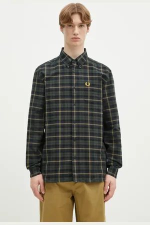 Fred Perry Bavlněná košile tmavomodrá barva