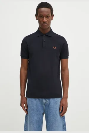 Fred Perry Bavlněné polo tričko tmavomodrá barva