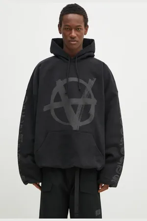 Vetements Bavlněná mikina Double Anarchy Cropped Boxy pánská