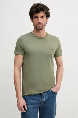 Lacoste Bavlněné tričko bílá barva
