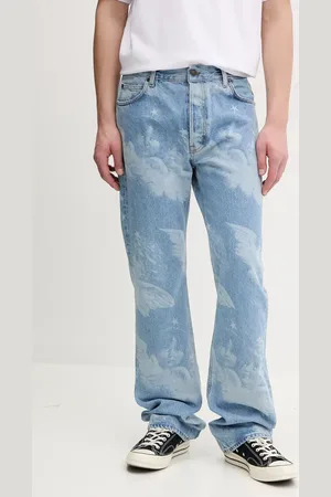 Fiorucci Džíny Angel Print Straight Fit Jeans pánské