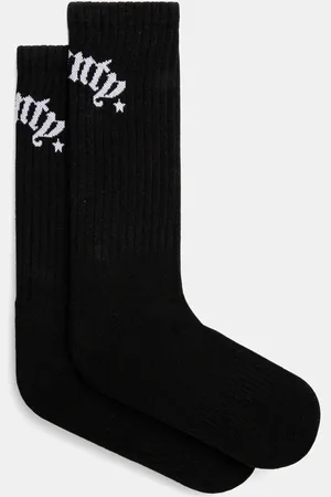 MARCELO BURLON Ponožky County Goth Short Socks Black White pánské