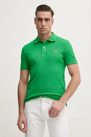Lacoste Bavlněné polo tričko bílá barva