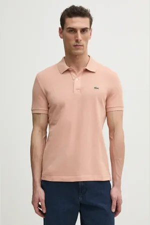 Lacoste Bavlněné polo tričko bílá barva