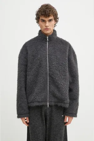 Mki Miyuki-Zoku Bunda Faux Alpaca Track Jacket barva