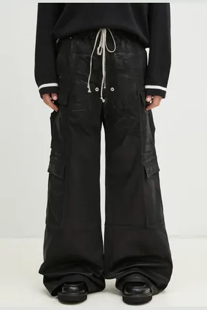 Rick Owens Kalhoty Rick Owens Double Cargo Jumbo Belas pánské