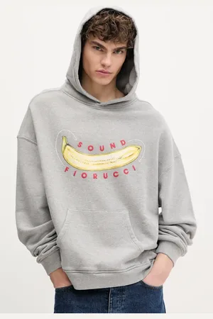 Fiorucci Bavlněná mikina Banana Sound Print Relaxed Fit Hoodie pánská