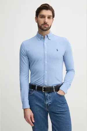 Ralph Lauren Bavlněná košile černá barva