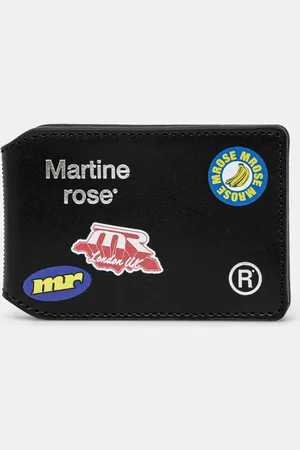 MARTINE ROSE Kožené pouzdro na karty Oyster Card Wallet barva