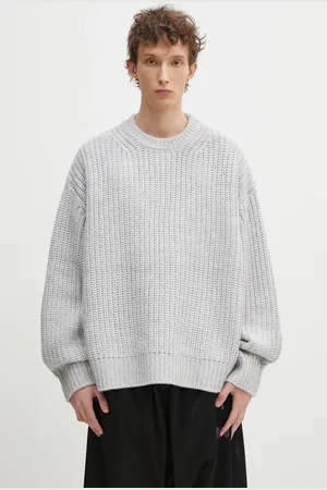 Mki Miyuki-Zoku Svetr z vlněné směsi Chunky Rib Knit Crewneck pánský