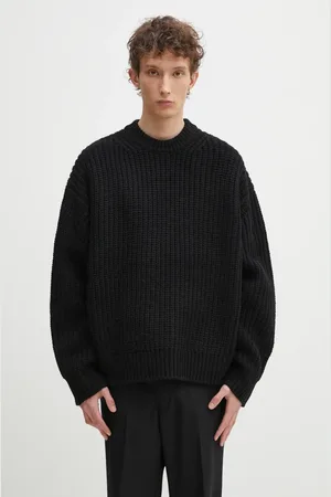 Mki Miyuki-Zoku Svetr z vlněné směsi Chunky Rib Knit Crewneck pánský