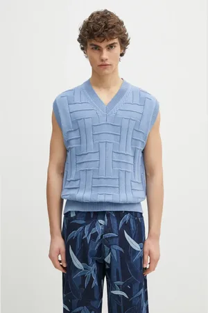 Kenzo Bavlněná vesta Weave barva