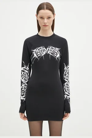 Vetements Šaty Death Metal Longsleeve Mini barva