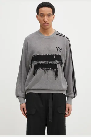 Y-3 Svetr Graphic Knit Crew pánský