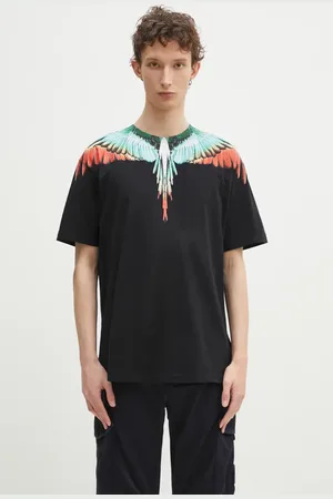 MARCELO BURLON Bavlněné tričko Icon Wings Basic T-Shirt Black Multicolo barva