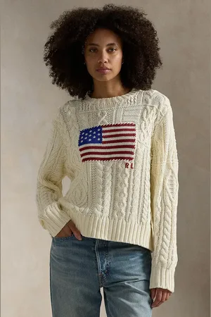 Ralph Lauren Bavlněný svetr ARAN FLG PO dámský