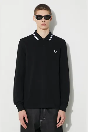 Fred Perry Bavlněné tričko s dlouhým rukávem barva