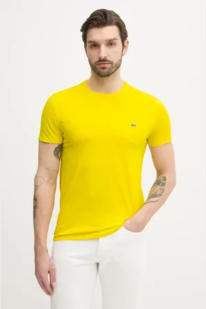 Lacoste Bavlněné tričko bílá barva