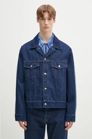 Maison Margiela Džínová bunda tmavomodrá barva