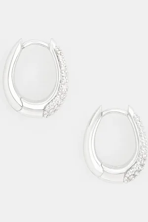TOM WOOD Stříbrné náušnice Liz Hoops Pave 100607