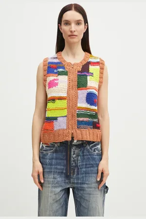 MARTINE ROSE Vesta s příměsí vlny Handknit Zip více barev