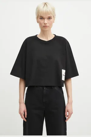 Fiorucci Bavlněné tričko Logo Label Cropped Padded barva