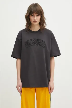 Ganni Bavlněné tričko Heavy Cotton Drop Shoulder barva