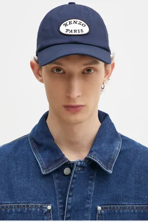 Kenzo Bavlněná baseballová čepice tmavomodrá barva