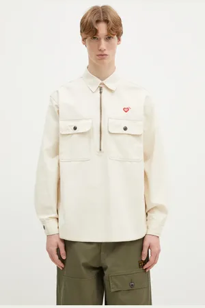 HUMAN MADE Bavlněná košile Zip-Up Work Shirt barva