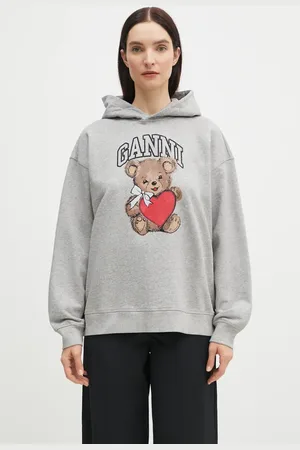 Ganni Bavlněná mikina Isoli Bear Oversized dámská