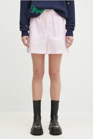Fiorucci Bavlněné šortky Gingham Logo dámské
