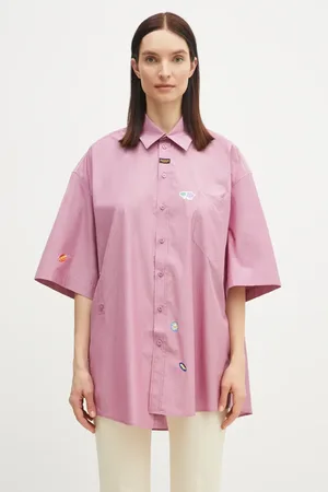MARTINE ROSE Bavlněná košile Boxy Wrap barva