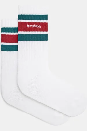 Sporty & Rich Ponožky Serif Logo Striped barva