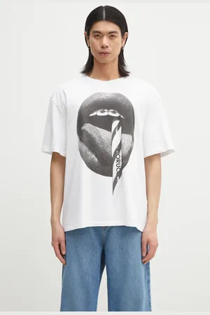 Fiorucci Bavlněné tričko Mouth Print Boxy barva