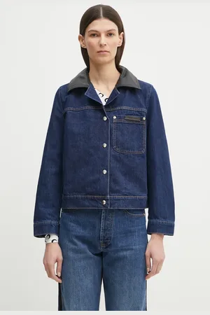 WALES BONNER Bunda Sea Denim tmavomodrá barva