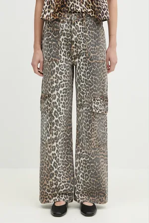 Ganni Džíny Print Denim Angi dámské