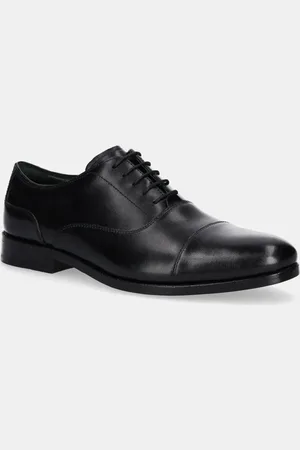 Clarks Kožené polobotky CraftJames Cap pánské