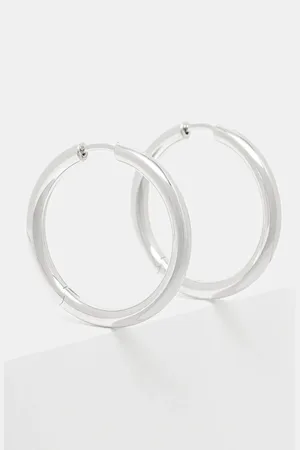 TOM WOOD Stříbrné náušnice Classic Hoops Large 100189