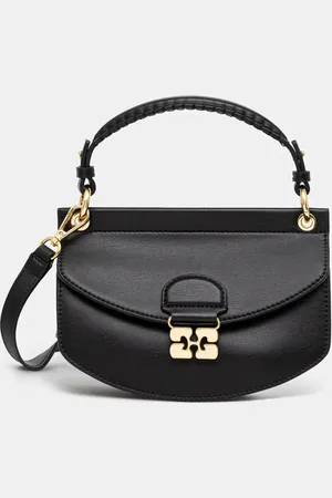 Ganni Kožená kabelka Apo-G Bag Mini Top Handle barva