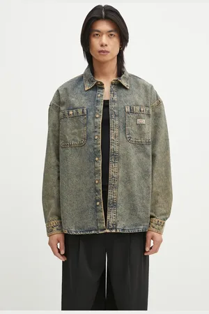 Dickies Džínová bunda Houston Ls Shirt Yellow Fade Indigo pánská