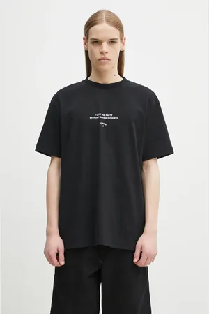 MARCELO BURLON Bavlněné tričko Goodbye Quote Basic T-Shirt Black White barva