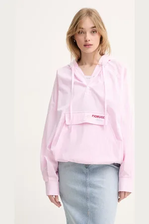 Fiorucci Bavlněná mikina Gingham Logo Hoodie Shirt dámská