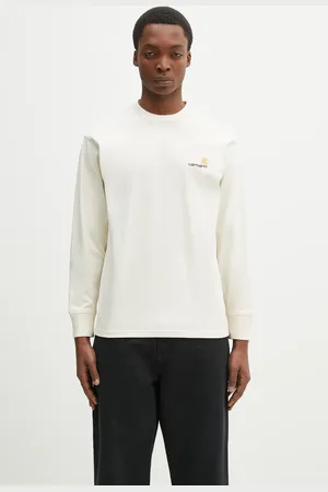 Carhartt Bavlněné tričko s dlouhým rukávem L/S American Script T-Shirt barva