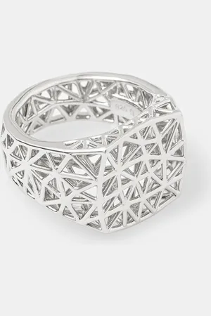 TOM WOOD Stříbrný prsten Mesh Ring 101198